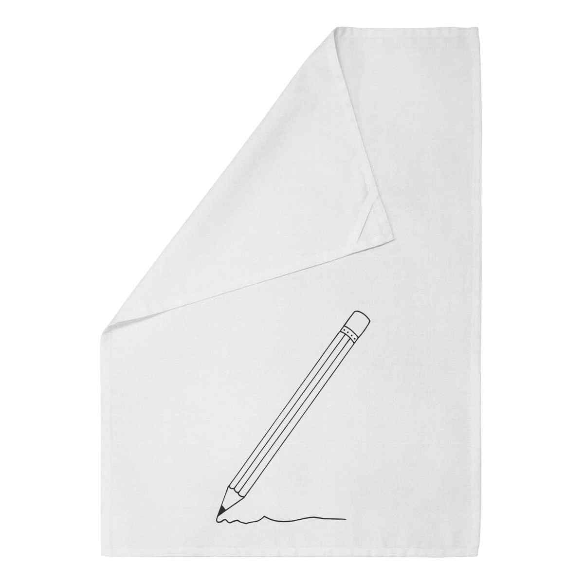 'Drawing Pencil' Cotton Tea Towel / Dish Cloth (TW034598)
