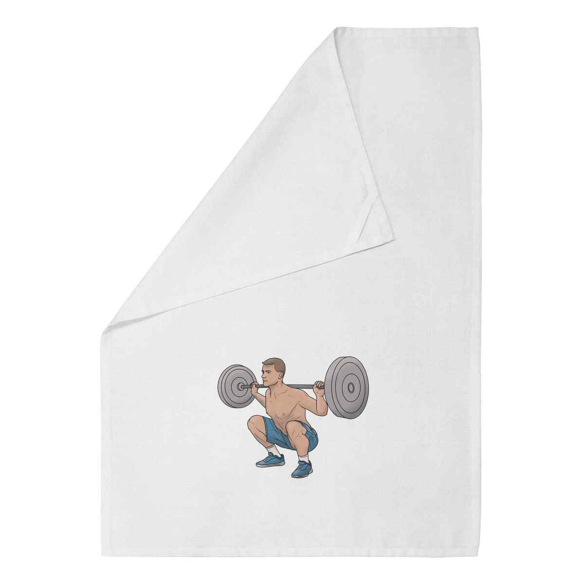 'Weight Lifter' Cotton Tea Towel / Dish Cloth (TW035449)