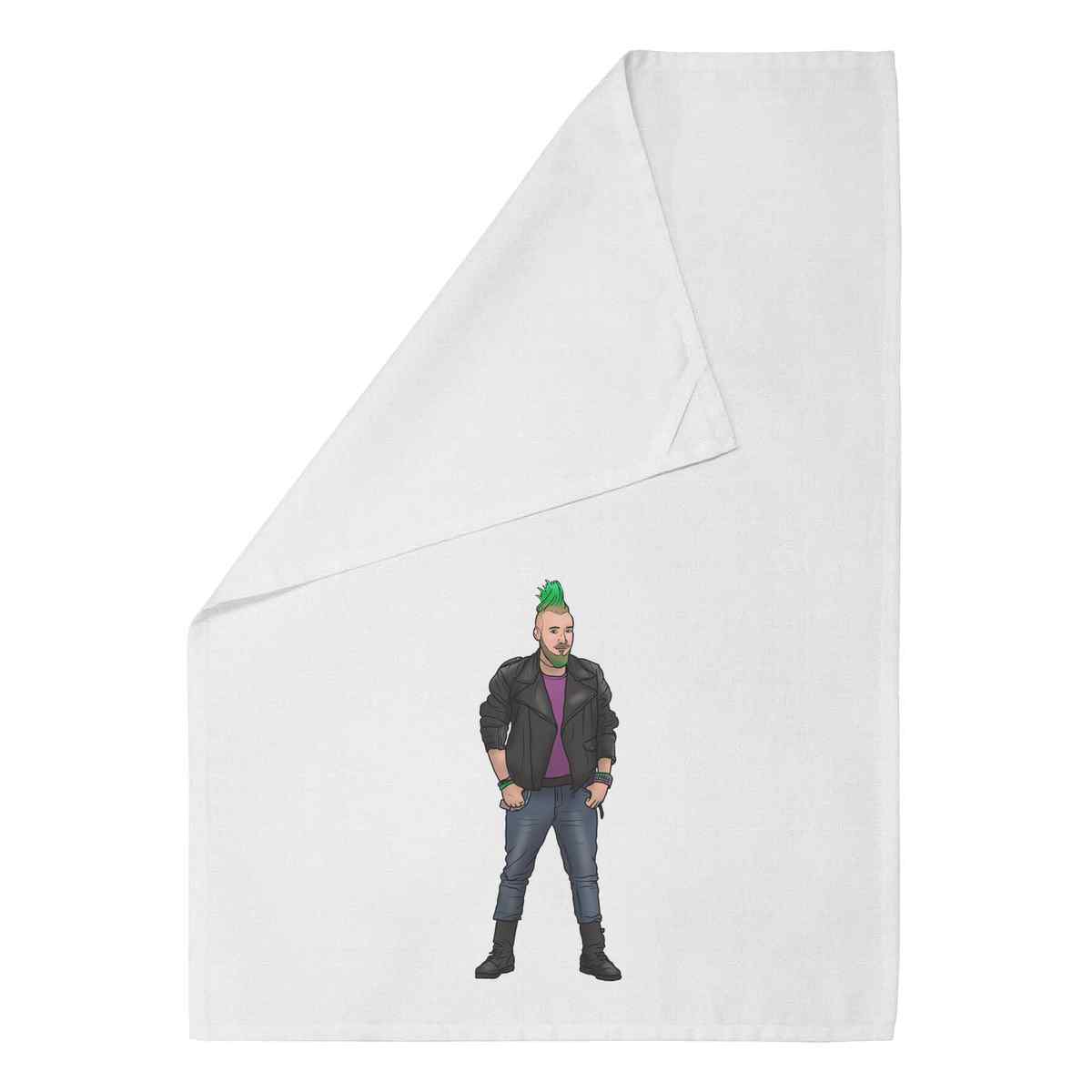 'Punk Rocker' Cotton Tea Towel / Dish Cloth (TW035827)