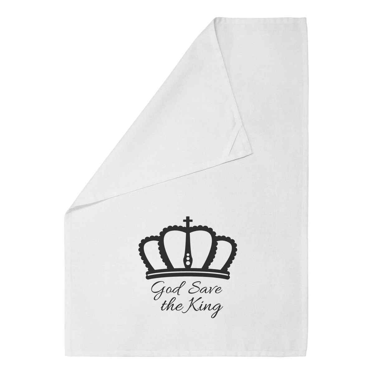 'God Save the King' Cotton Tea Towel / Dish Cloth (TW036141)