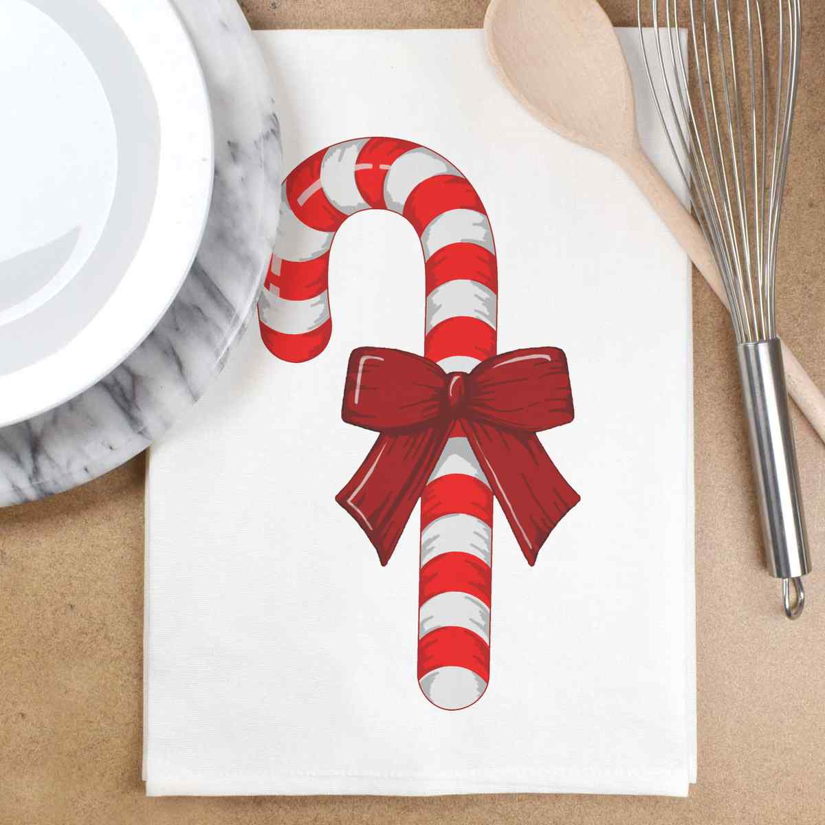 Geschirrtuch/Geschirrtuch 'Zuckerstange mit Schleife' aus Baumwolle (TW036620) - Bild 9 von 18