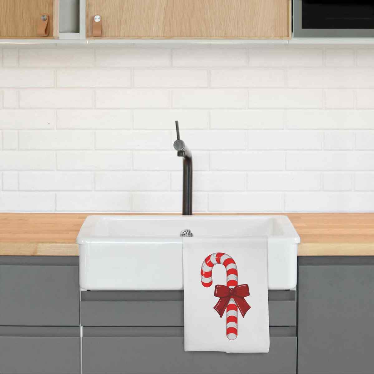 Geschirrtuch/Geschirrtuch 'Zuckerstange mit Schleife' aus Baumwolle (TW036620) - Bild 10 von 18