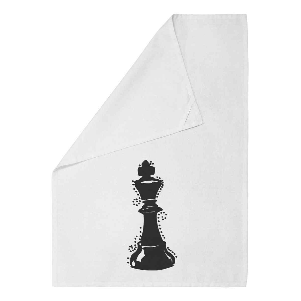 'King Chess Piece' Cotton Tea Towel / Dish Cloth (TW036966)