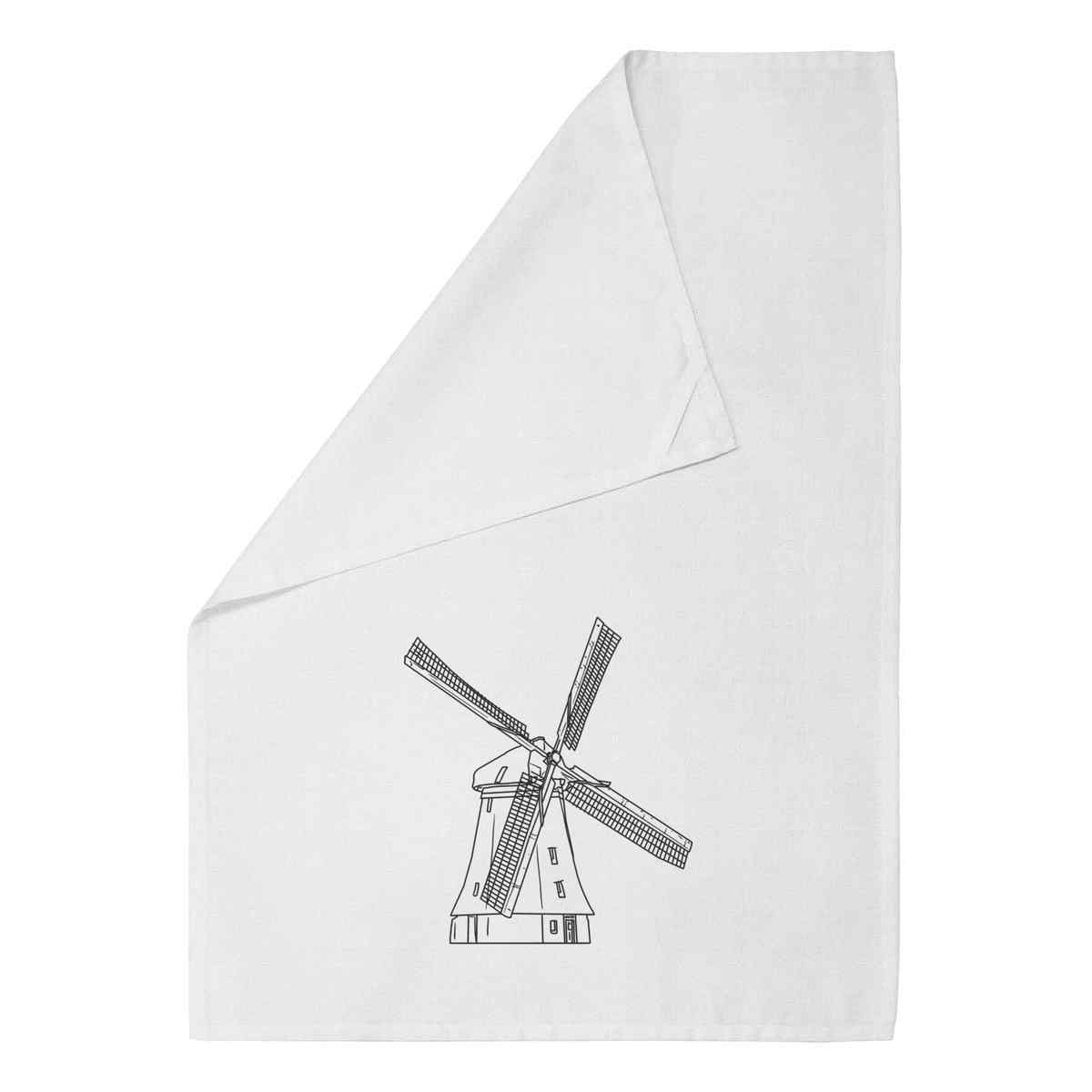 'Windmill' Cotton Tea Towel / Dish Cloth (TW037300)