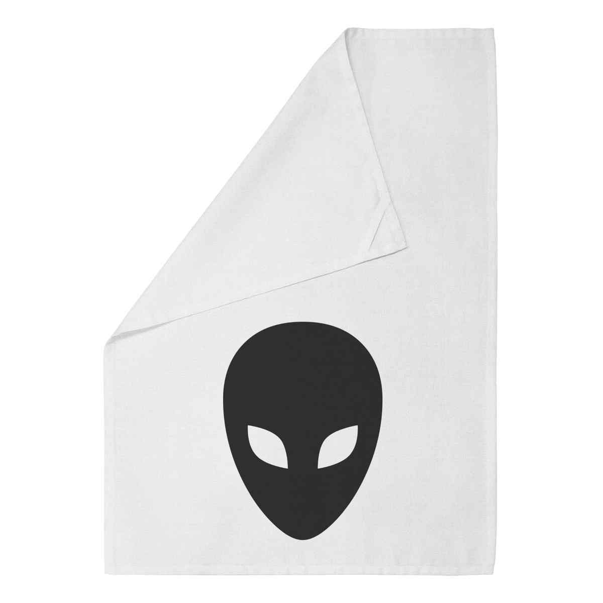 'Alien Head' Cotton Tea Towel / Dish Cloth (TW037615)