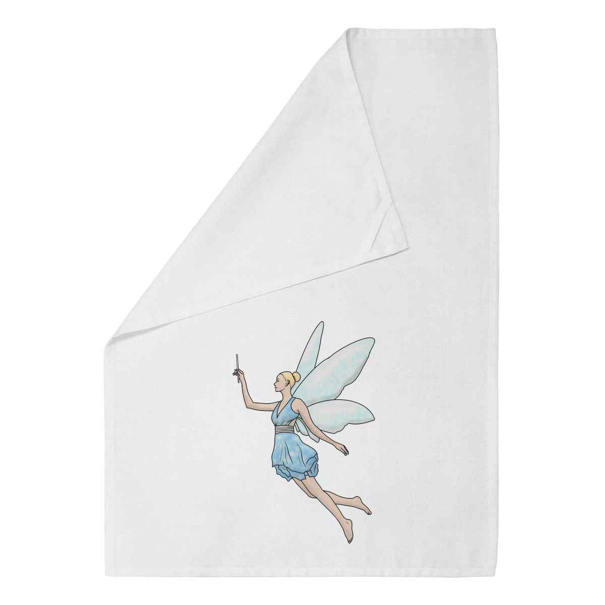 'Blue Fairy' Cotton Tea Towel / Dish Cloth (TW037866)