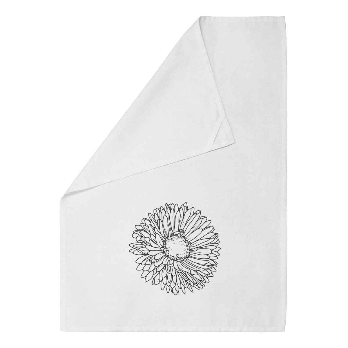'Aster Flower ' Cotton Tea Towel / Dish Cloth (TW038276)