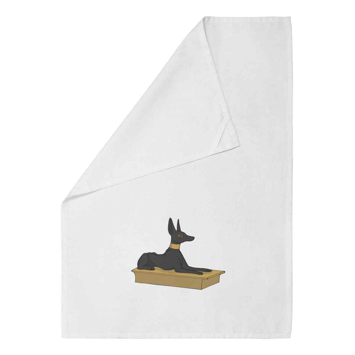 'egyptian dog statue' Cotton Tea Towel / Dish Cloth (TW038492)