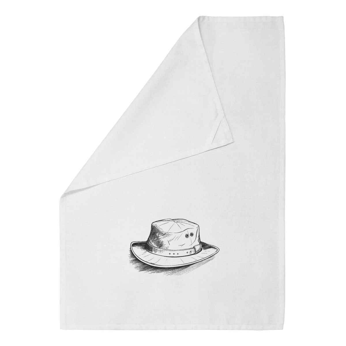 'Hat' Cotton Tea Towel / Dish Cloth (TW040194)