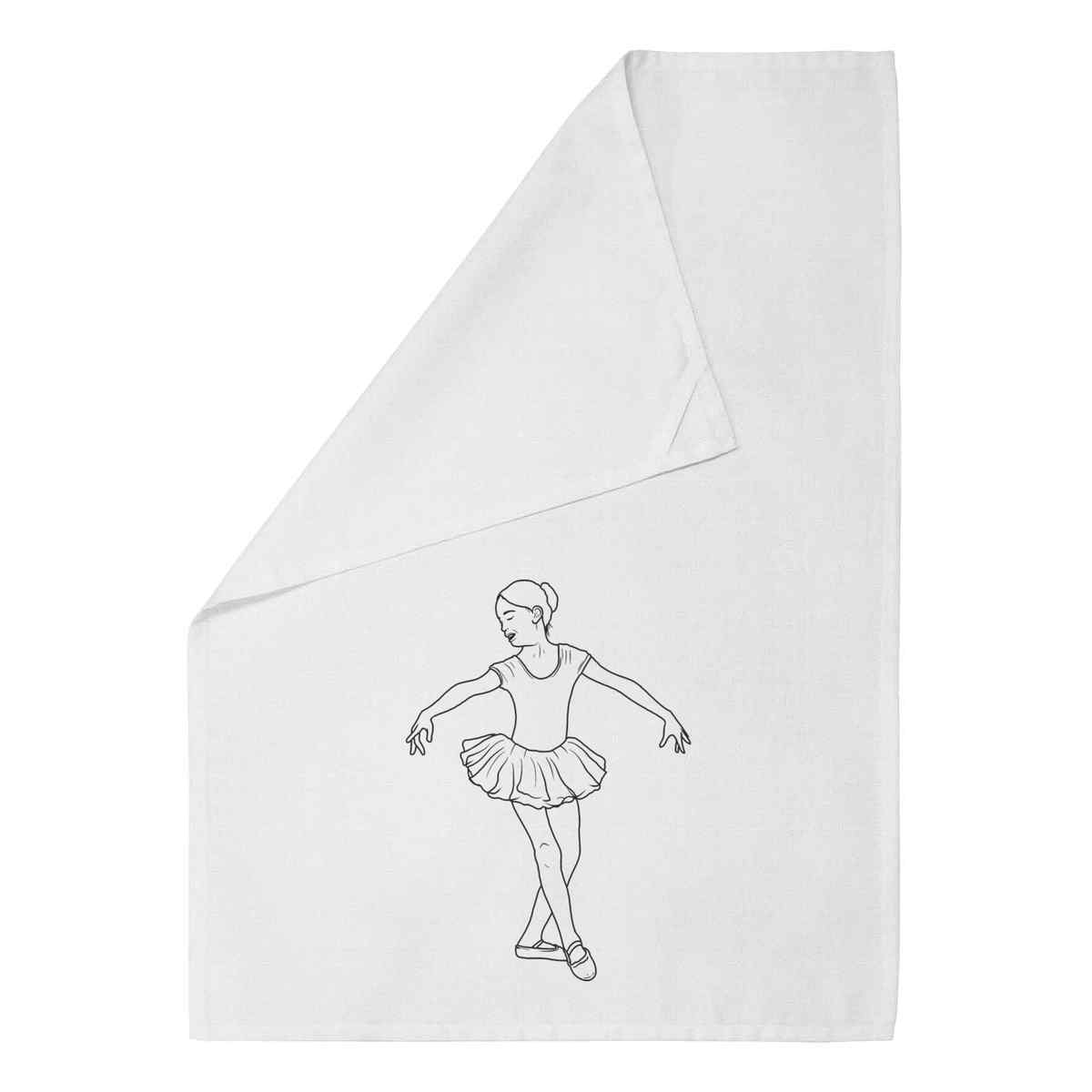 'Young Ballerina' Cotton Tea Towel / Dish Cloth (TW040814)