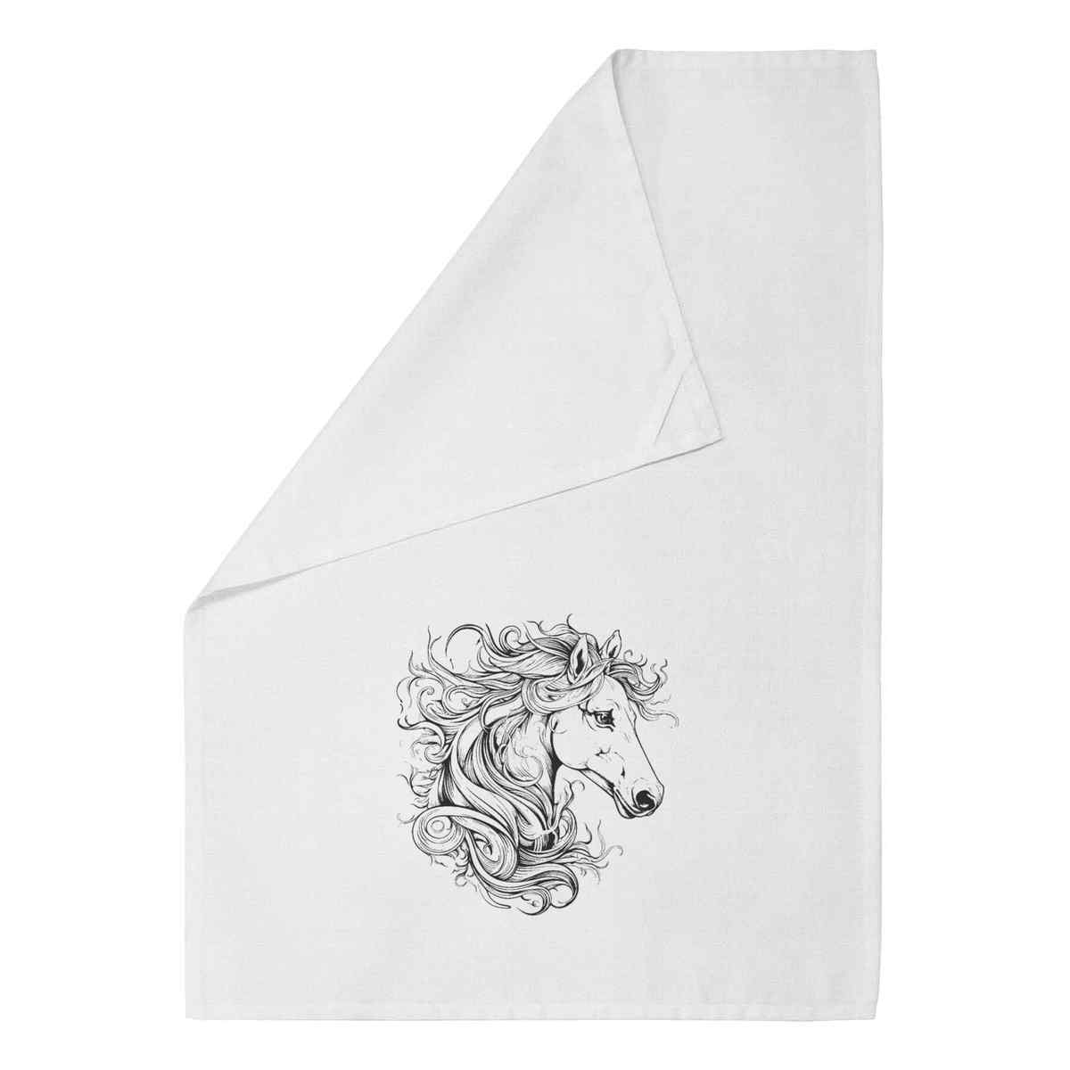 'Horse' Cotton Tea Towel / Dish Cloth (TW041128)