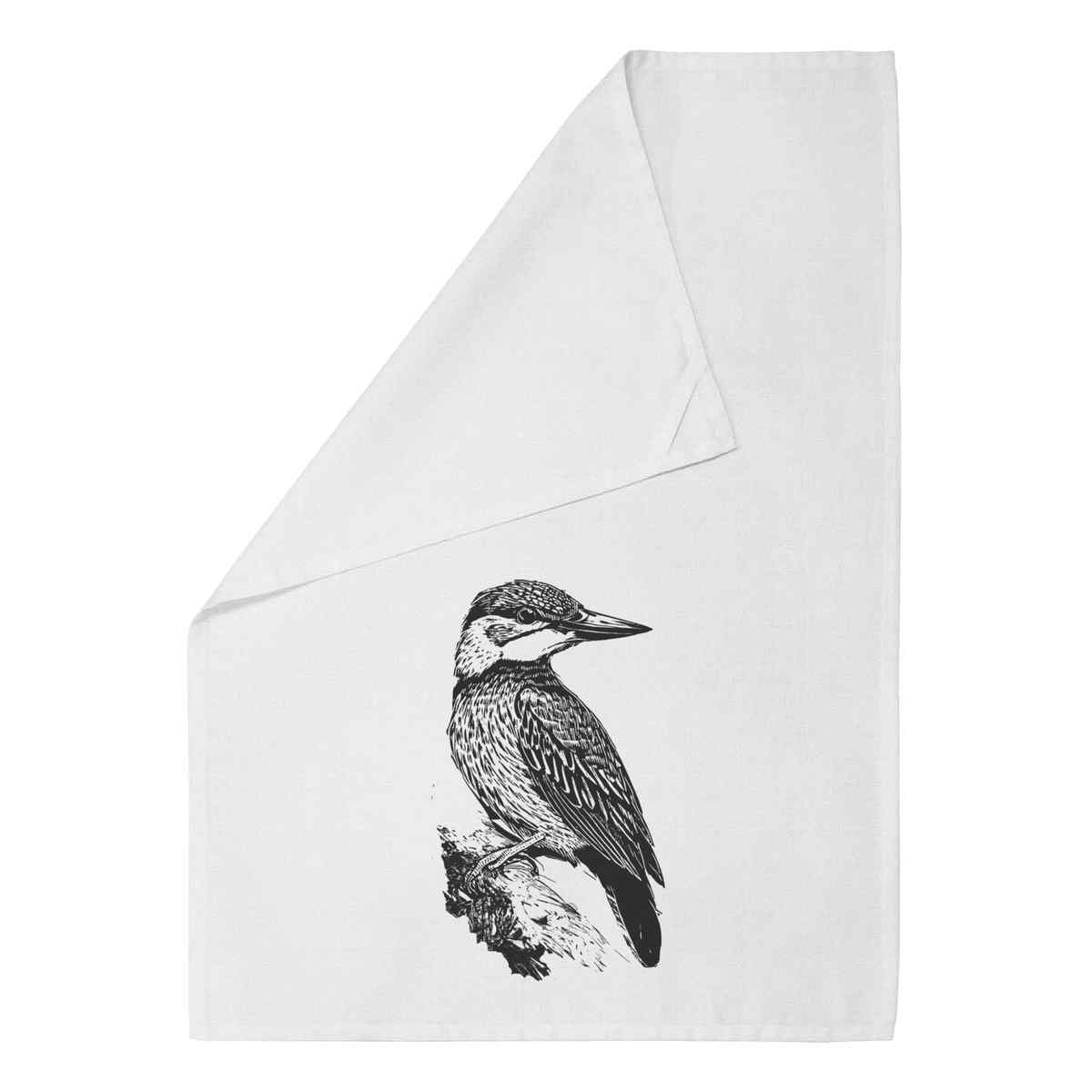 'Kingfisher' Cotton Tea Towel / Dish Cloth (TW042320)
