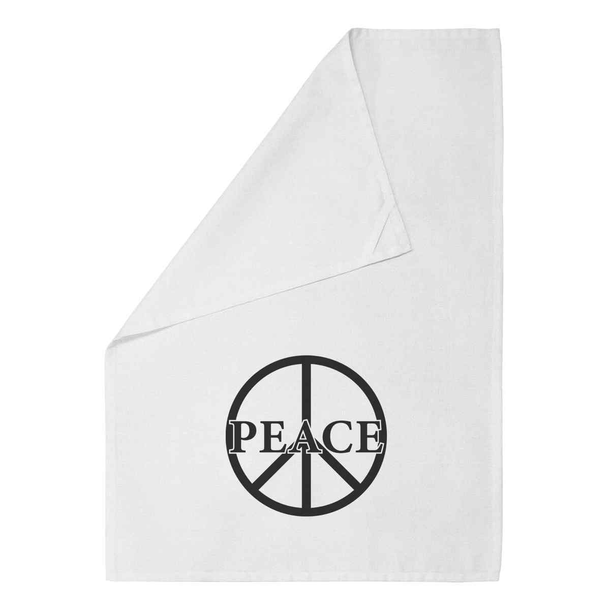 'Peace Sign' Cotton Tea Towel / Dish Cloth (TW042369)