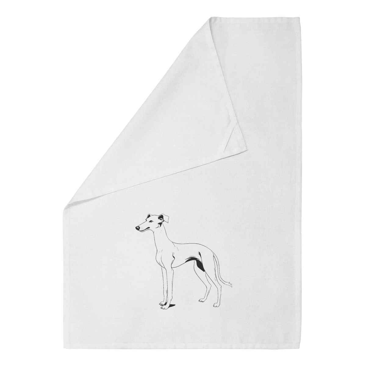 'Greyhound' Cotton Tea Towel / Dish Cloth (TW042935)