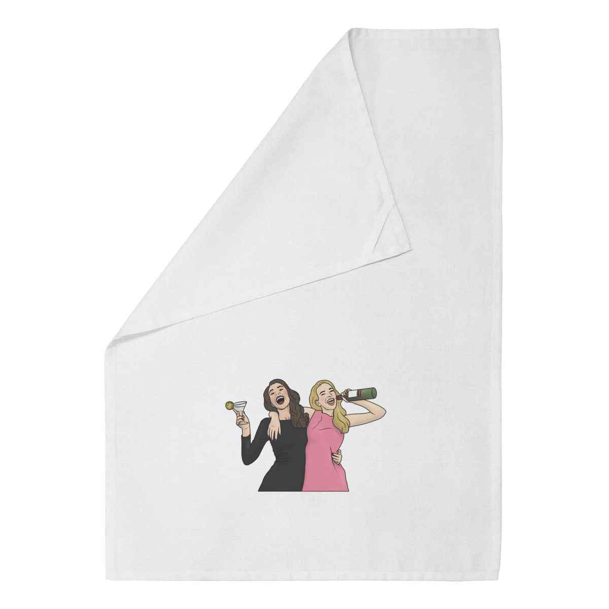 'Drunk Girls Karaoke' Cotton Tea Towel / Dish Cloth (TW046356)