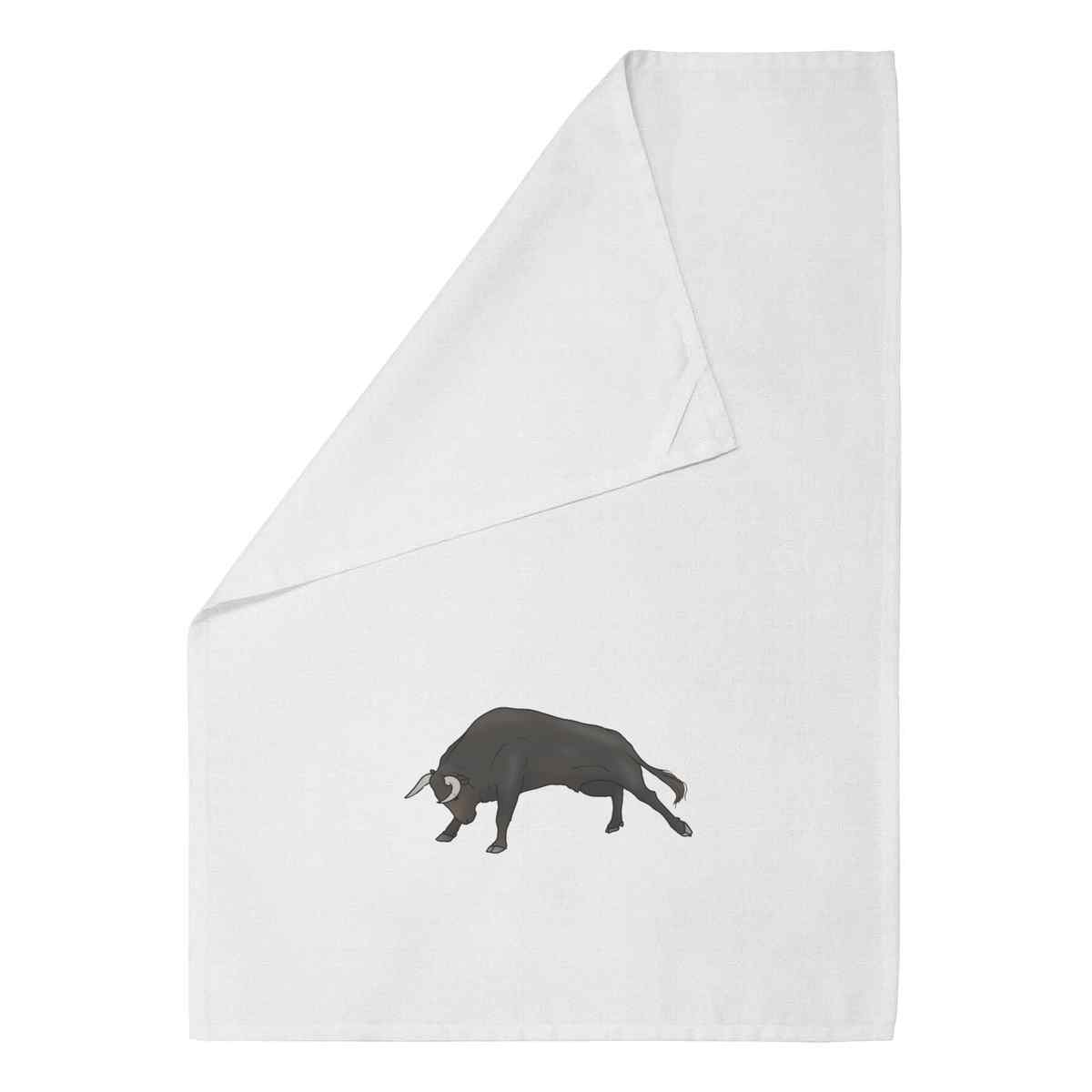 'Raging Bull' Cotton Tea Towel / Dish Cloth (TW046368)
