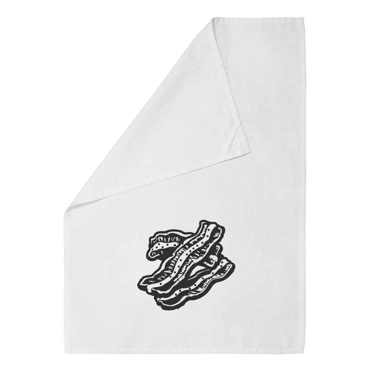 'Fried Bacon' Cotton Tea Towel / Dish Cloth (TW047204)