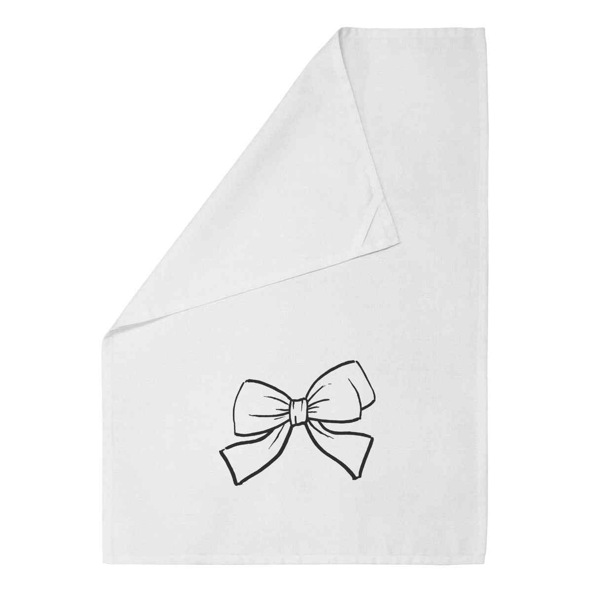 'Decorative Bow ' Cotton Tea Towel / Dish Cloth (TW048155)
