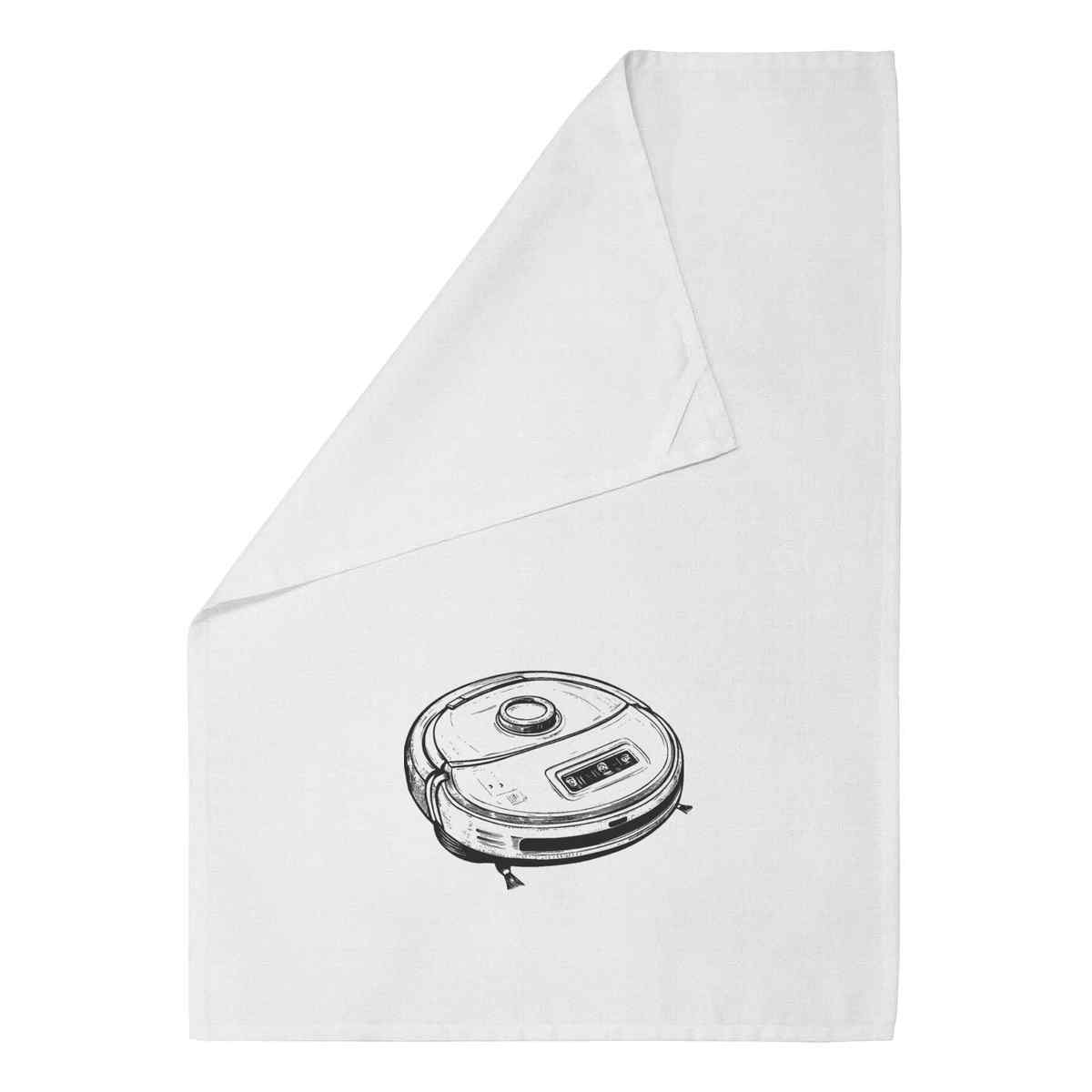 'Robot Vacuum' Cotton Tea Towel / Dish Cloth (TW049211)