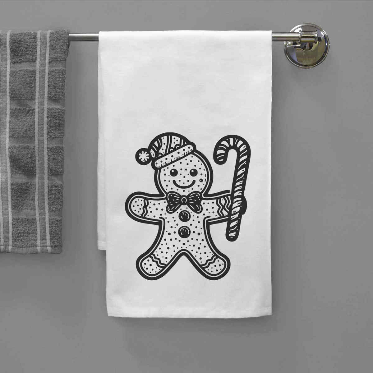 Geschirrtuch/Geschirrtuch 'Lebkuchenmann mit Zuckerstange' aus Baumwolle (TW049595) - Bild 8 von 18