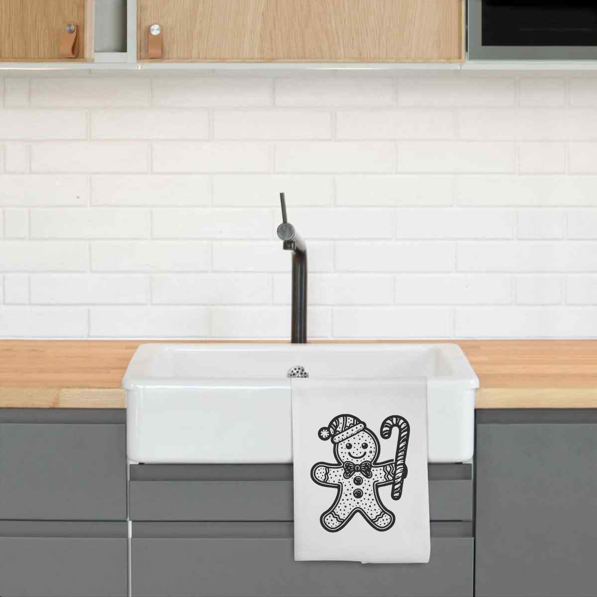 Geschirrtuch/Geschirrtuch 'Lebkuchenmann mit Zuckerstange' aus Baumwolle (TW049595) - Bild 10 von 18