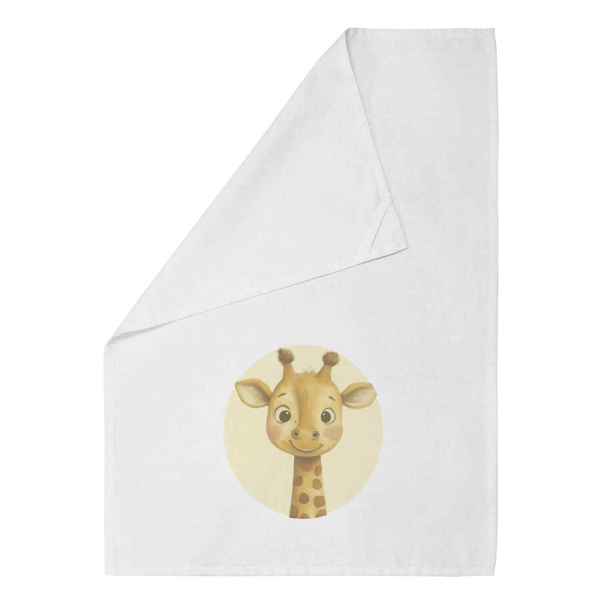 'Cute Baby Giraffe' Cotton Tea Towel / Dish Cloth (TW049885)