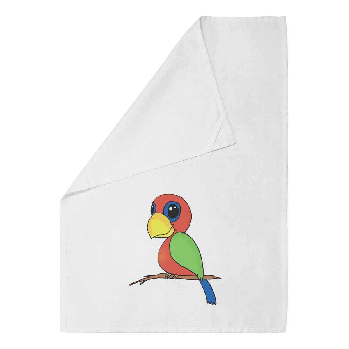 'Cute Parrot' Cotton Tea Towel / Dish Cloth (TW052214)