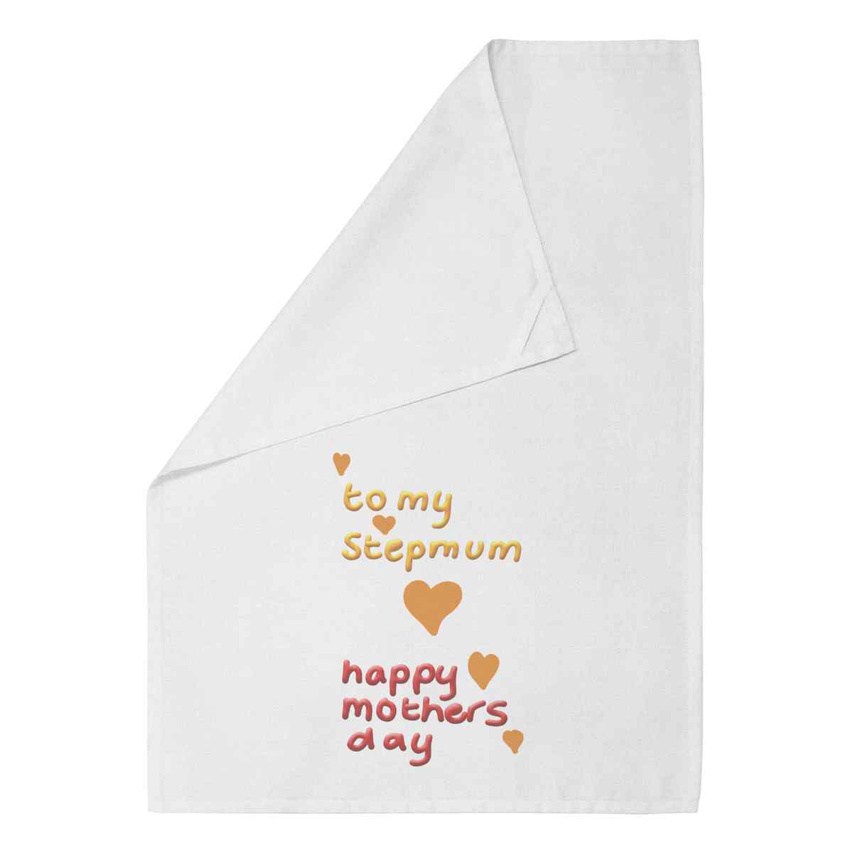 'To My Stepmum On Mother's Day' Cotton Tea Towel / Dish Cloth (TW052853)