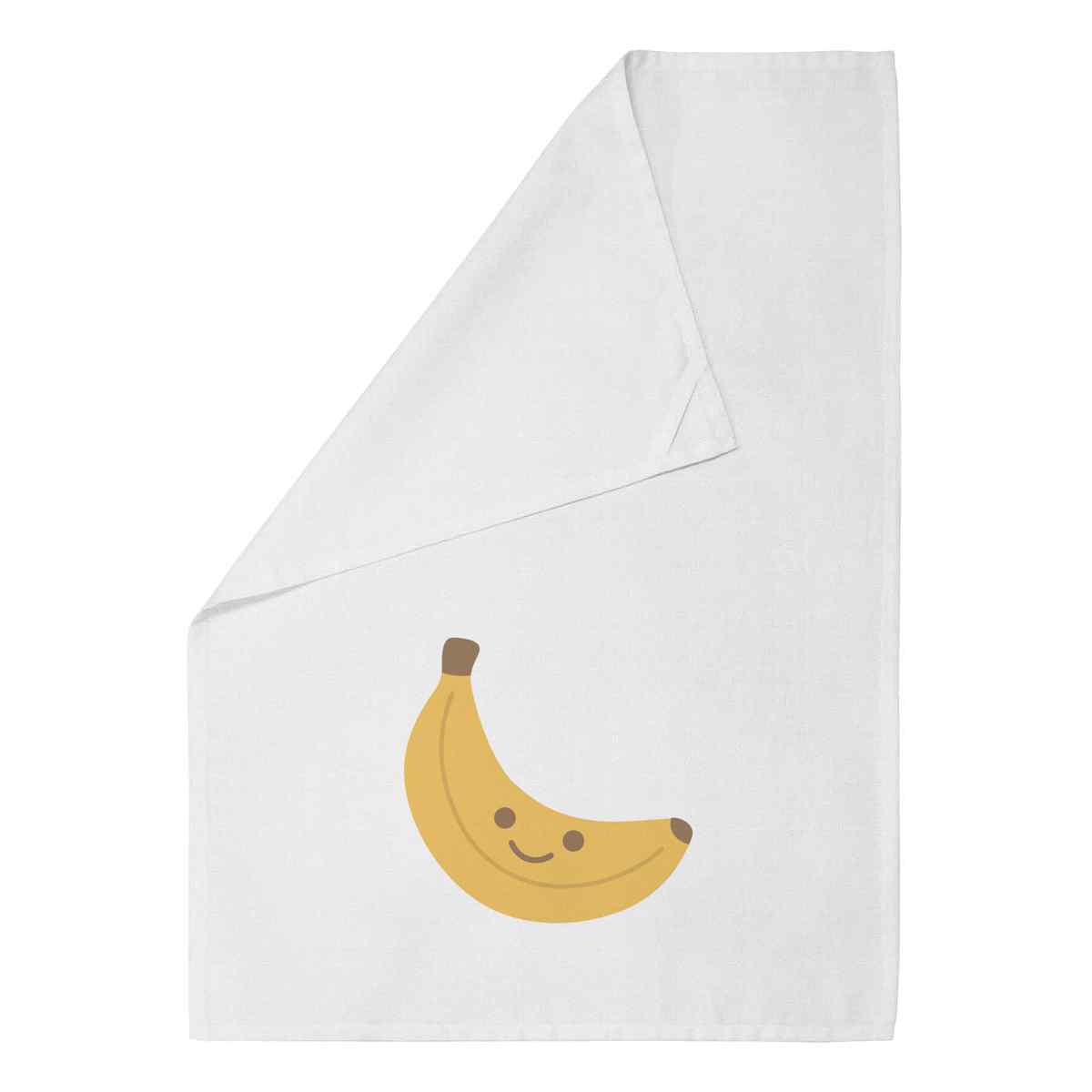 'Happy Banana' Cotton Tea Towel / Dish Cloth (TW054974)