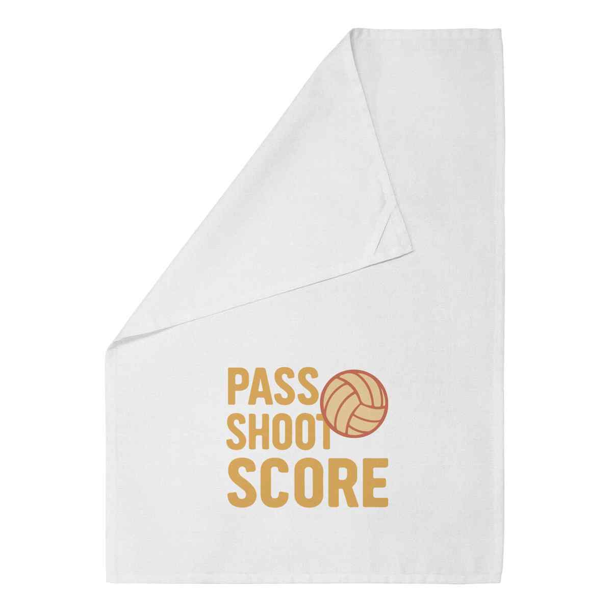 'Netball Pass Shoot Score' Cotton Tea Towel / Dish Cloth (TW055330)