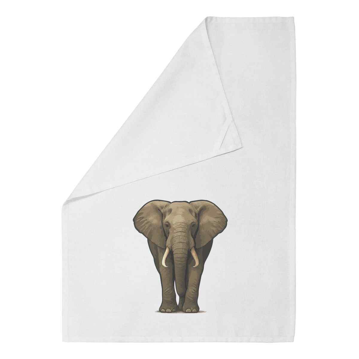 'Proud Elephant' Cotton Tea Towel / Dish Cloth (TW056632)