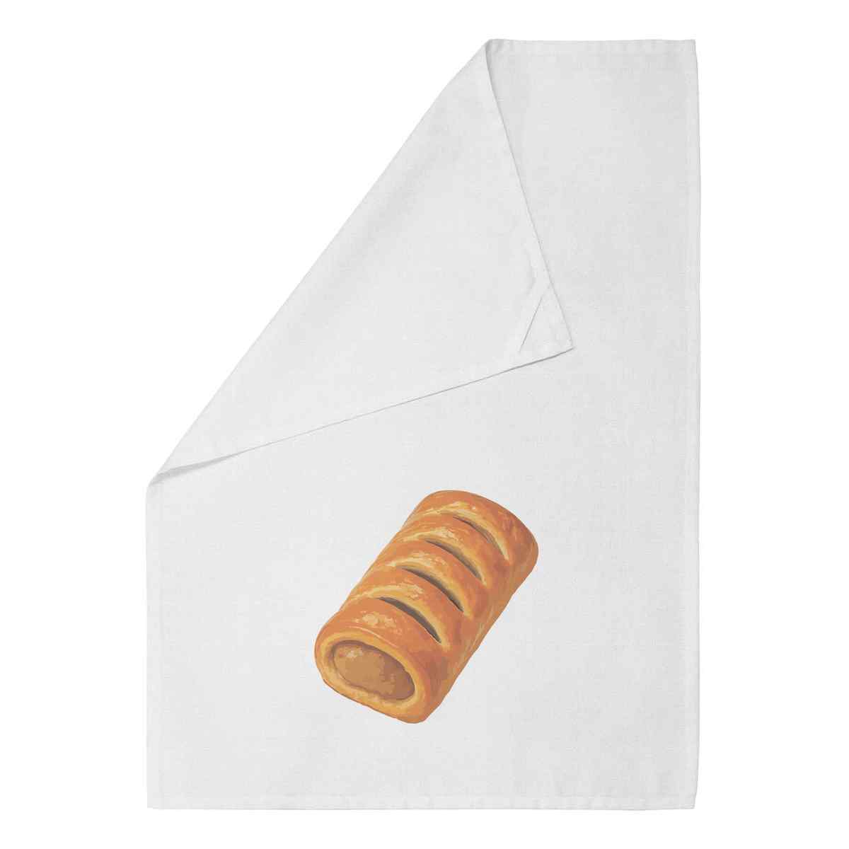 'Sausage Roll' Cotton Tea Towel / Dish Cloth (TW056637)