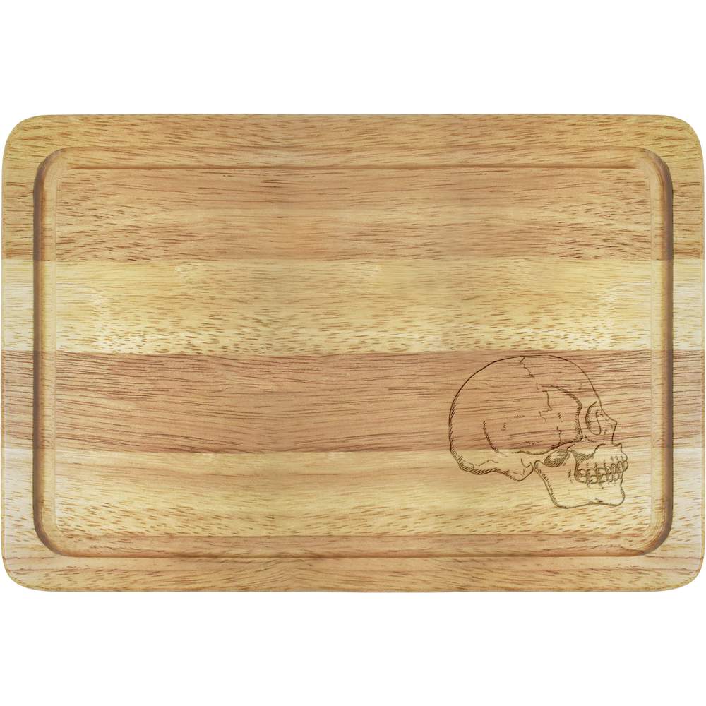 'Skull In Profile' Wooden Boards (WB000326)