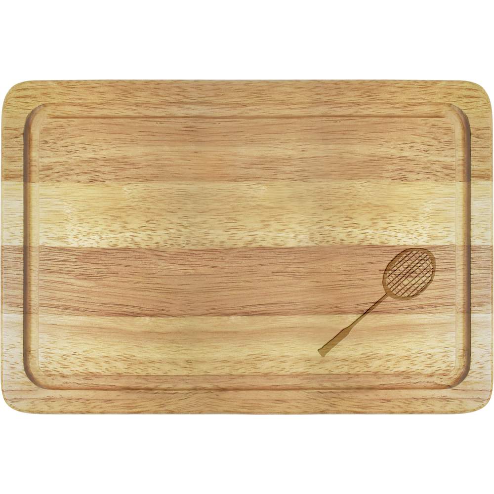 'Badminton Racket' Wooden Chopping / Cutting Board (WB00005115)