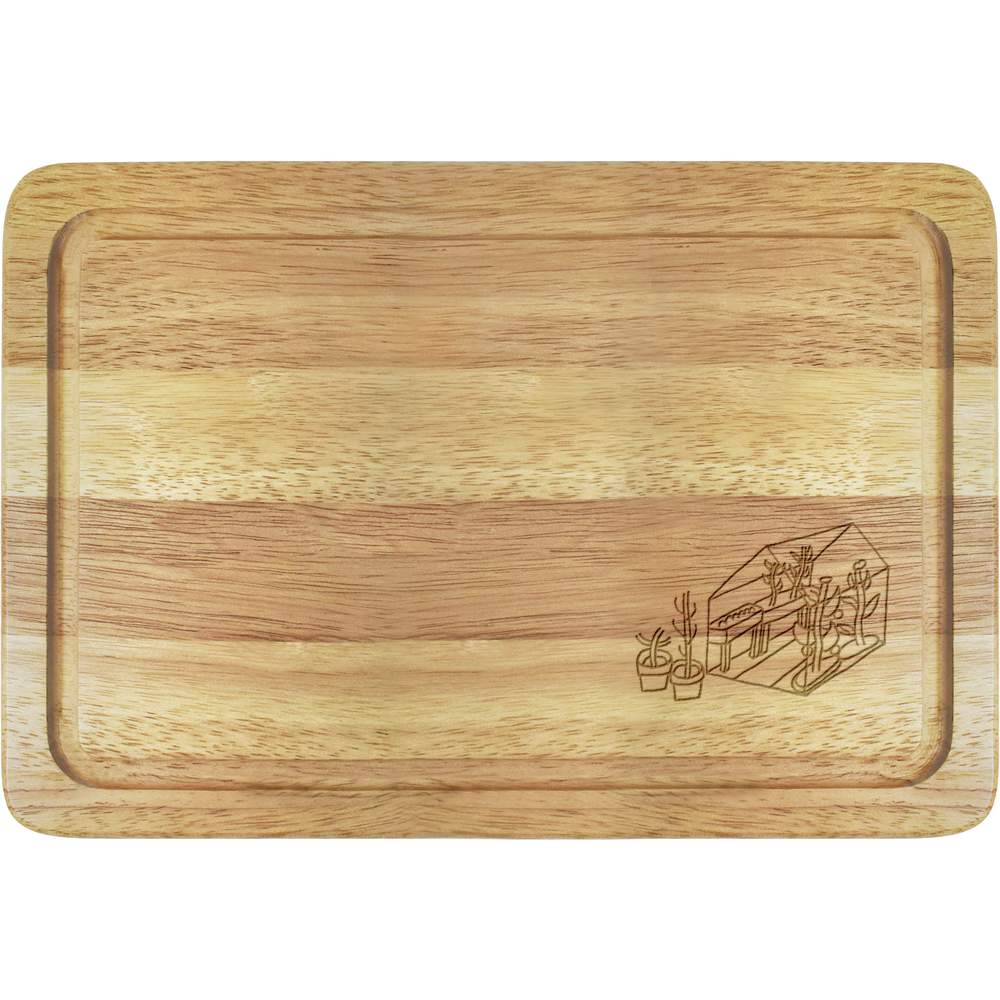 'Garden Greenhouse' Wooden Chopping / Cutting Board (WB00009453)