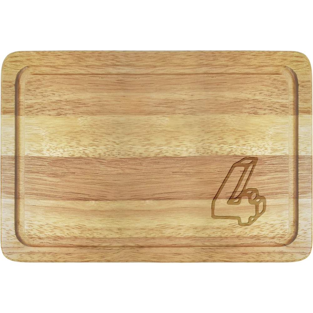 'Number 4' Wooden Boards (WB019202)