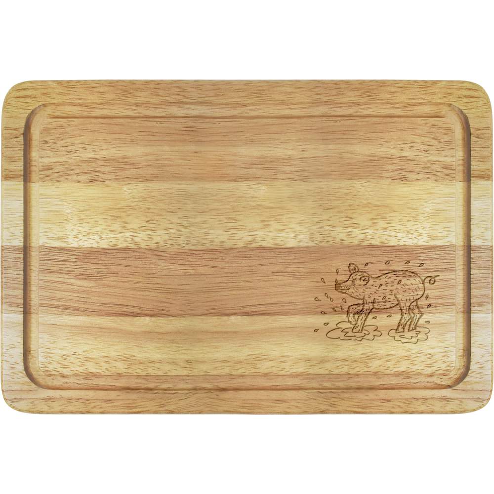 'Pig in Mud' Wooden Boards (WB035895)