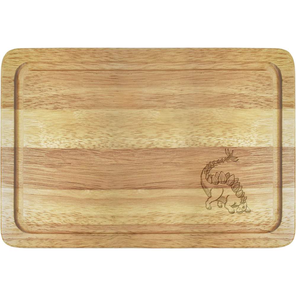 'Cartoon Stegosaurus Dinosaur' Wooden Chopping / Cutting Board (WB00068497)