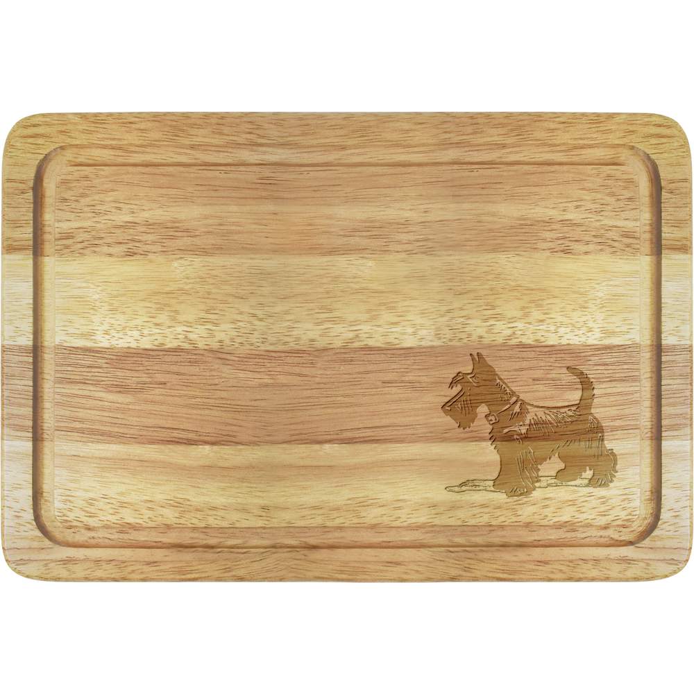 'Scottish Terrier' Wooden Chopping / Cutting Board - 30cm x 20cm - Kitchen Food Prep Board and Serving Platter (WB00076711)