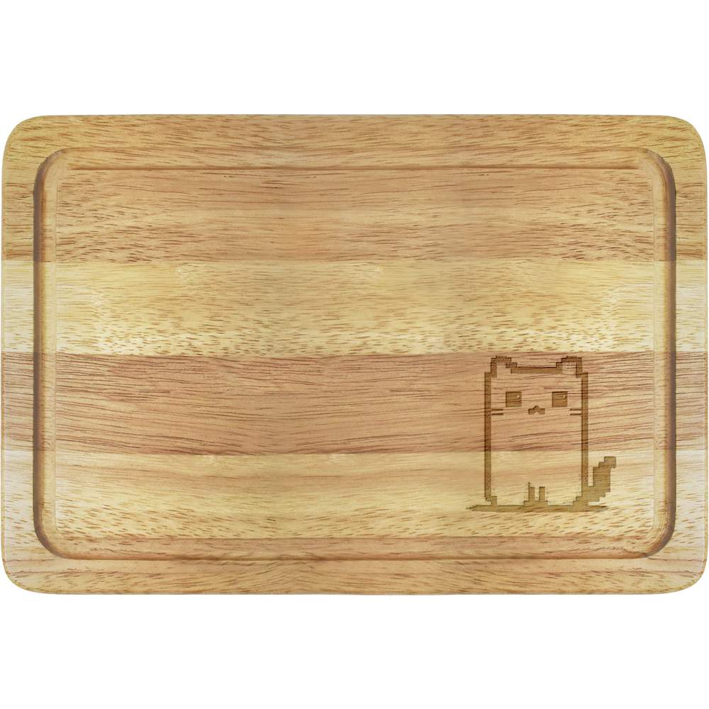 'Pixel Cartoon Cat' Wooden Chopping / Cutting Board (WB00086443)