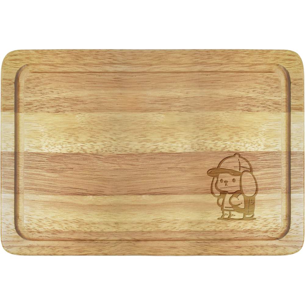 'Schoolboy Puppy with Backpack' Wooden Boards (WB053930)