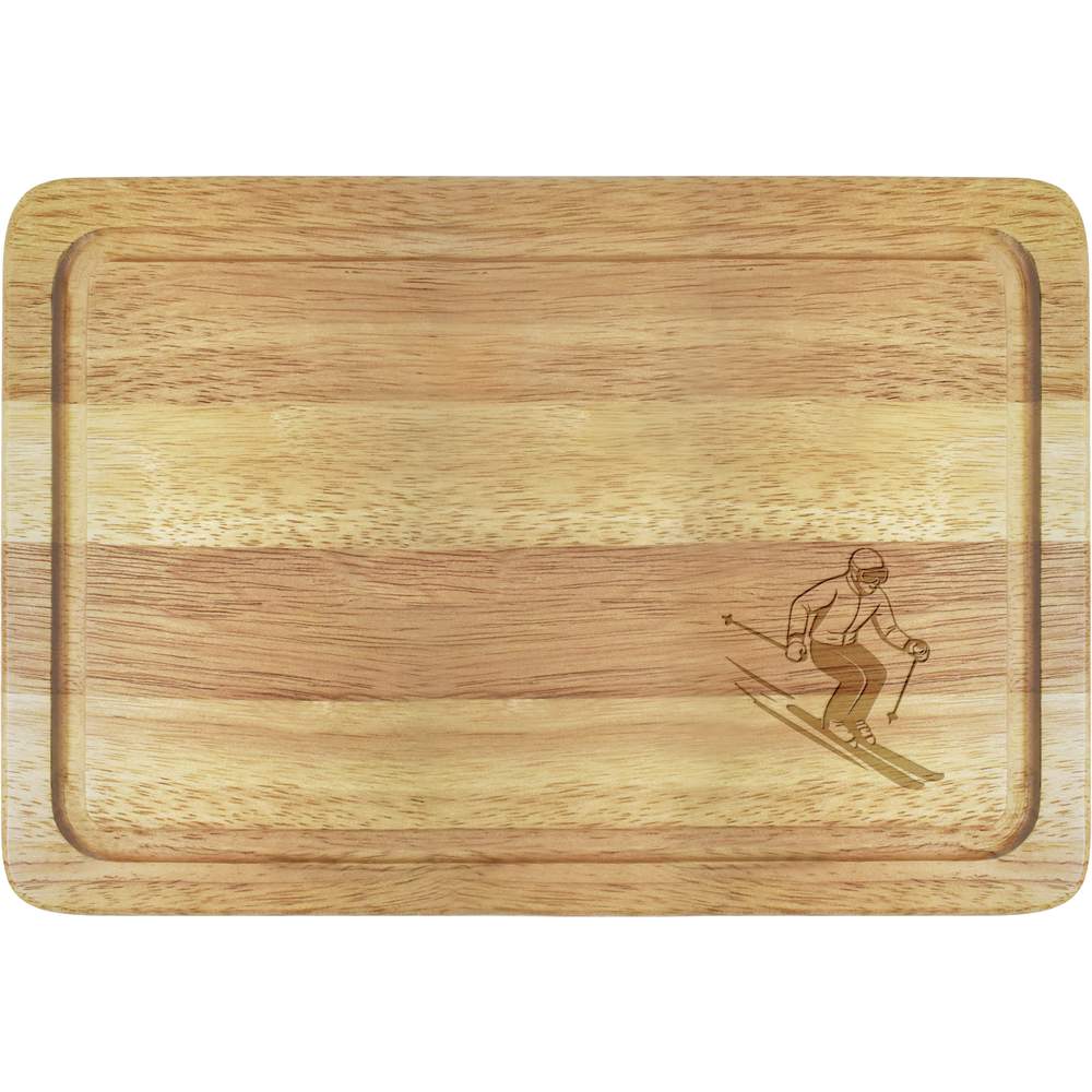 'Skiing Person' Wooden Boards (WB055352)