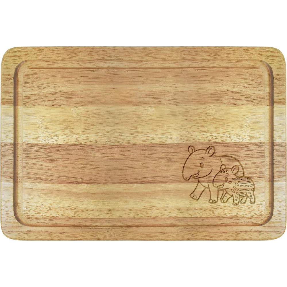 'Tapir Mother & Baby' Wooden Chopping / Cutting Board (WB00092745)