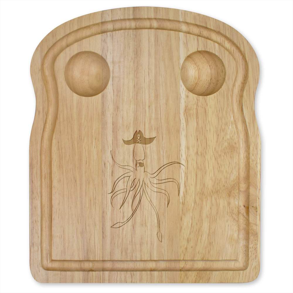 'Pirate Squid' Wooden Breakfast Board (WB00024376)