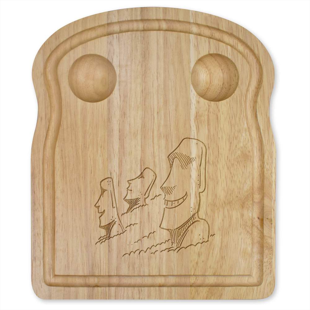 'Easter Island Heads' Wooden Breakfast Board (WB00030181)