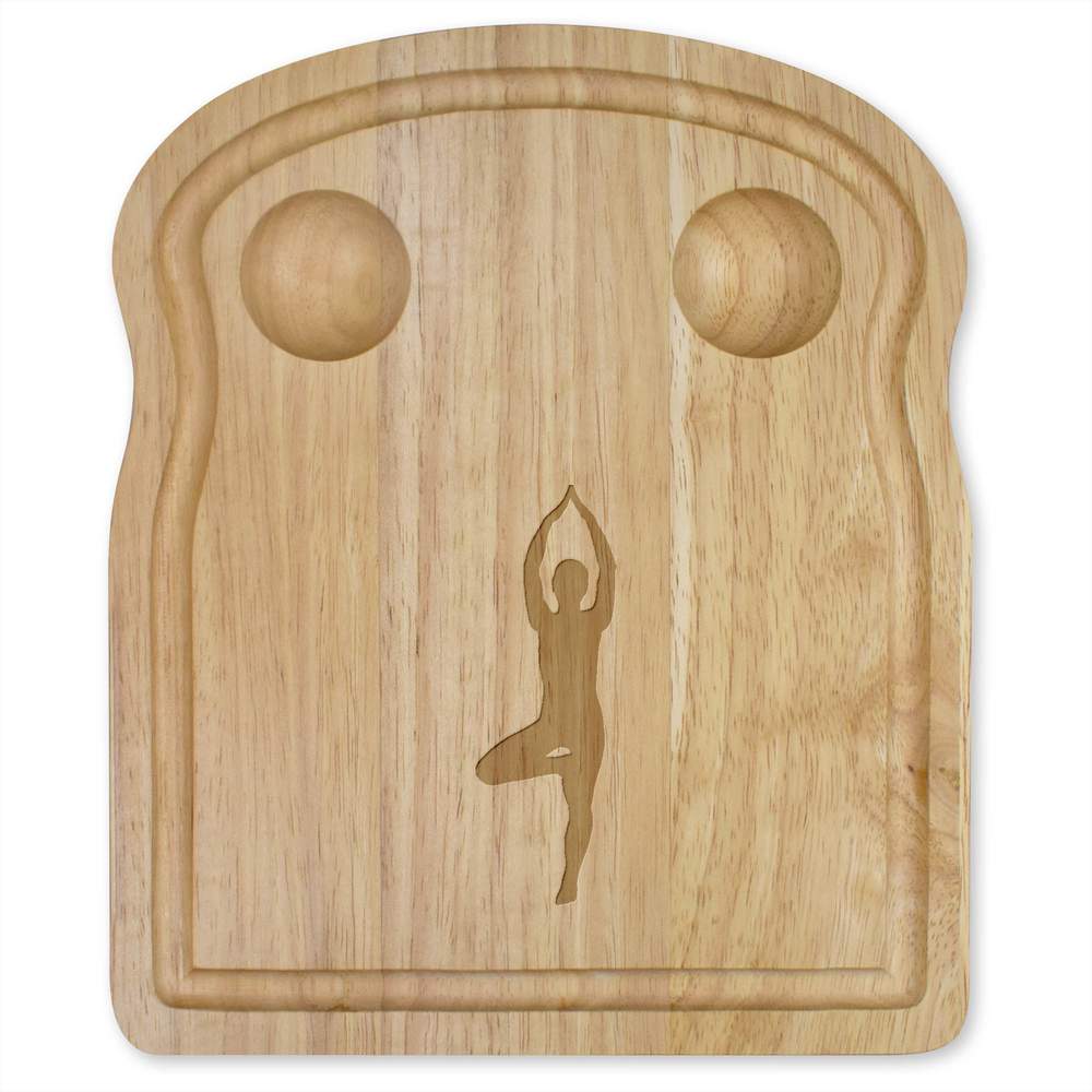 'Yoga Tree Pose' Wooden Breakfast Board (WB00033654)