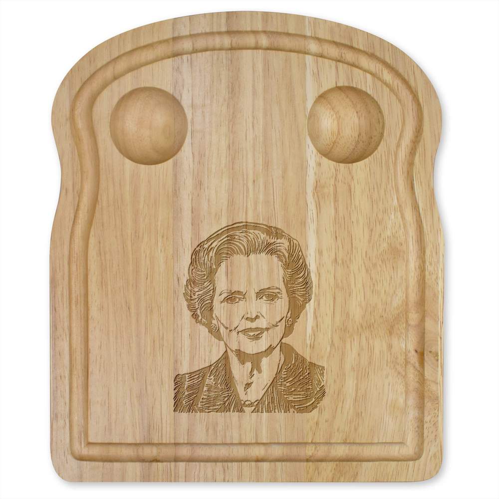 'Margaret Thatcher Portrait' Wooden Breakfast Board (WB00079826)
