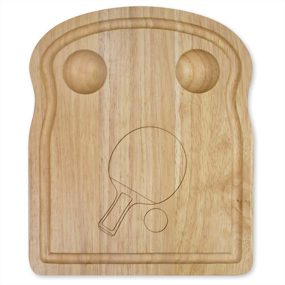'Table Tennis Outline' Wooden Breakfast Board (WB00098929)