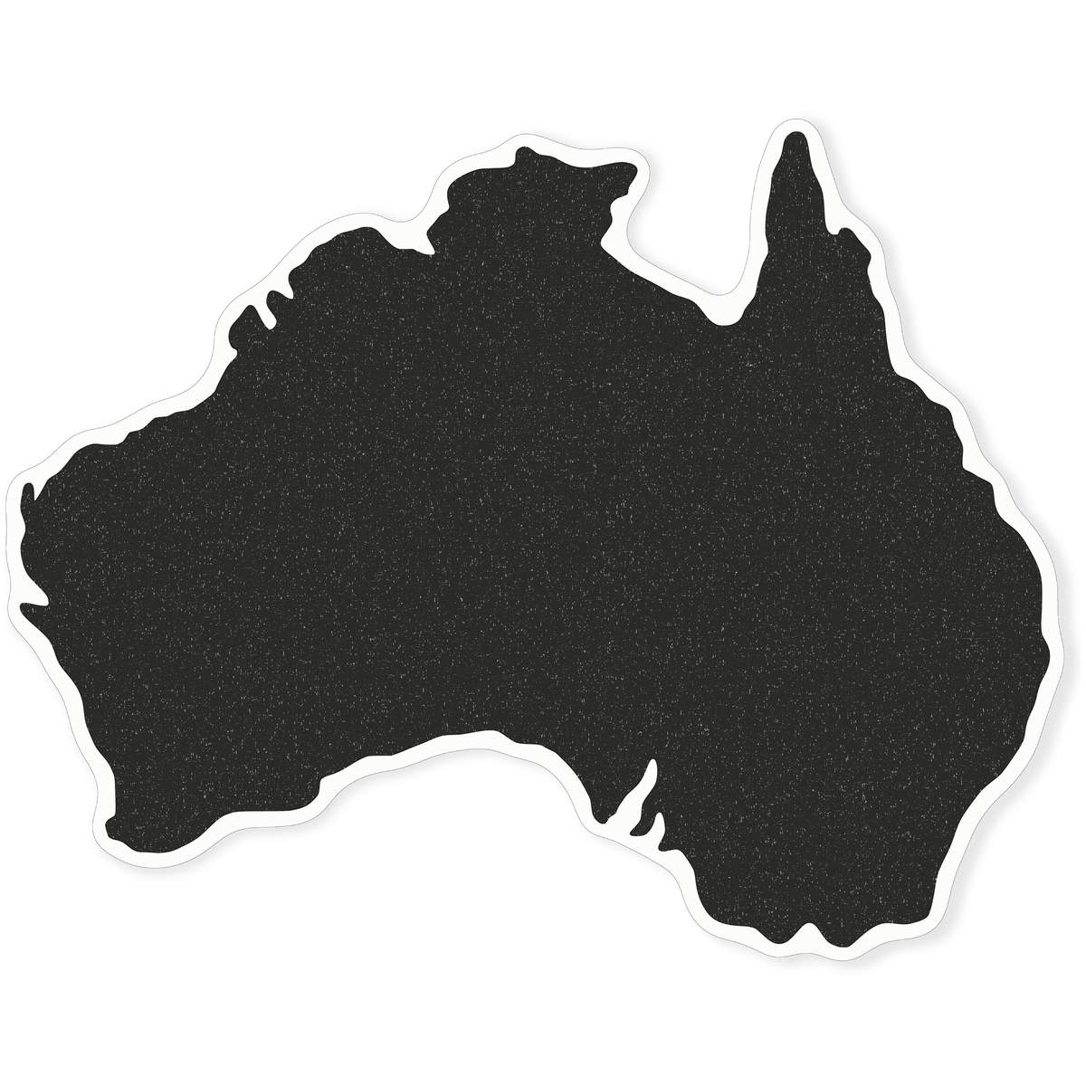 'Australia Country' Static Window Cling - Black, 46cm - Reusable Removable Static Cling Decal for Mirrors, Glass Doors and Cars (WC00084761)