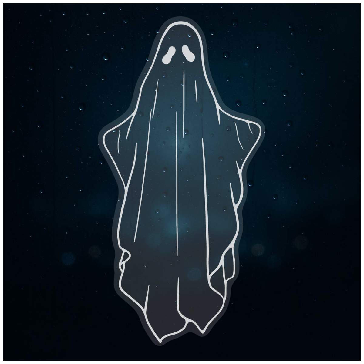 'Sheet Ghost' Static Window Cling - White, 46cm - Reusable Removable Static Cling Decal for Mirrors, Glass Doors and Cars (WC00054789)